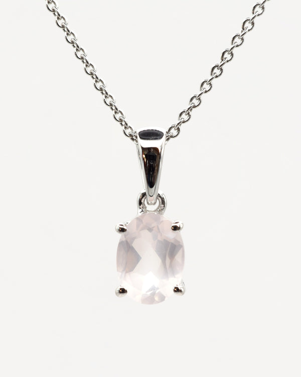 Amethyst, Regenbogen-Mondstein, Rosenquarz in 925er Sterlingsilber
