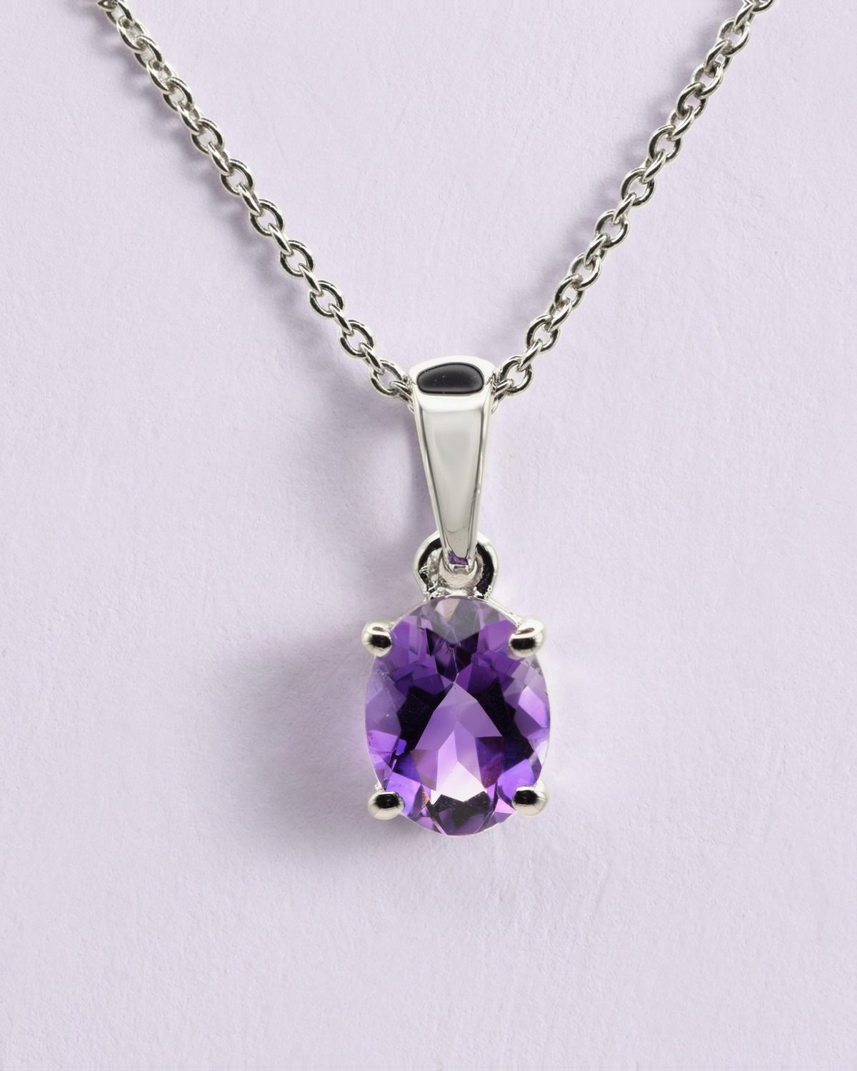Verde Halskette mit Amethyst, 925er Sterlingsilber