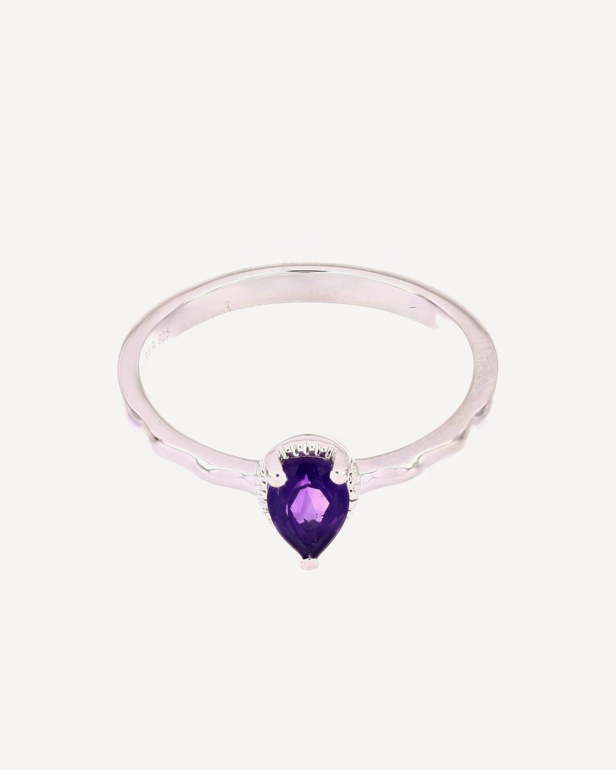 Lilou Ring mit Amethyst, 925er Sterlingsilber rhodiniert – Ansicht 2