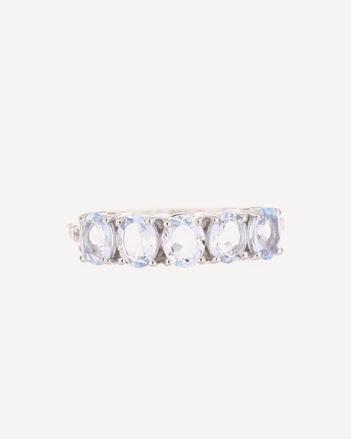 Brise Ring mit Aquamarin, 925er Sterlingsilber rhodiniert – Ansicht 1