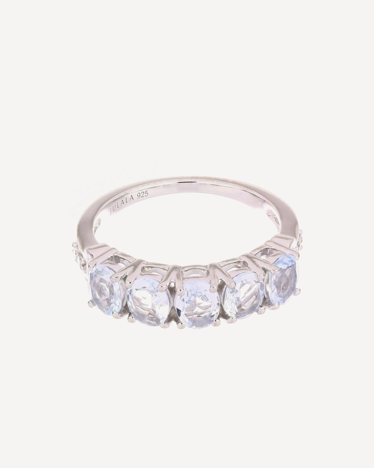 Brise Ring mit Aquamarin, 925er Sterlingsilber rhodiniert – Ansicht 2