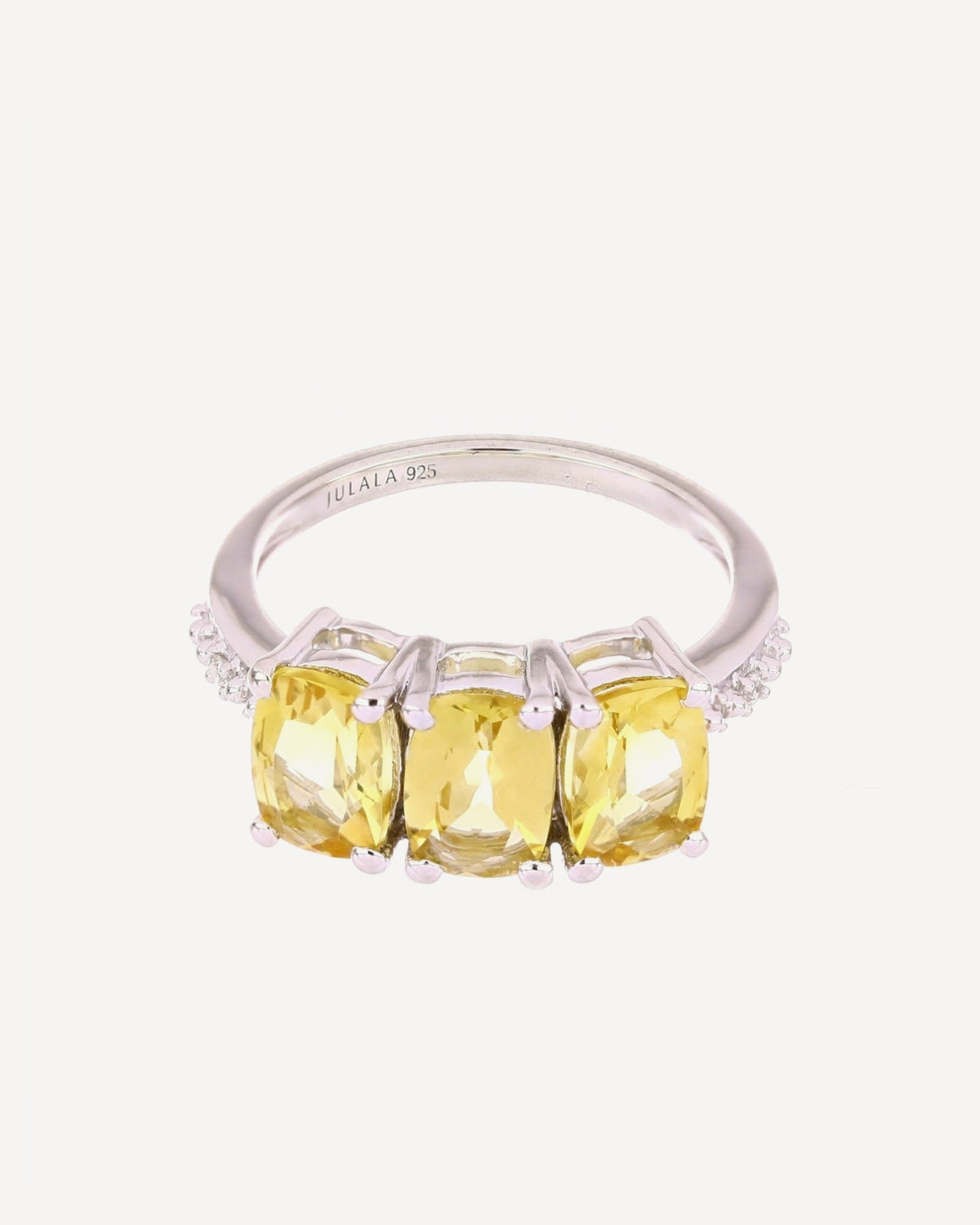 Soleil Ring mit Citrin, 925er Sterlingsilber rhodiniert – Ansicht 2