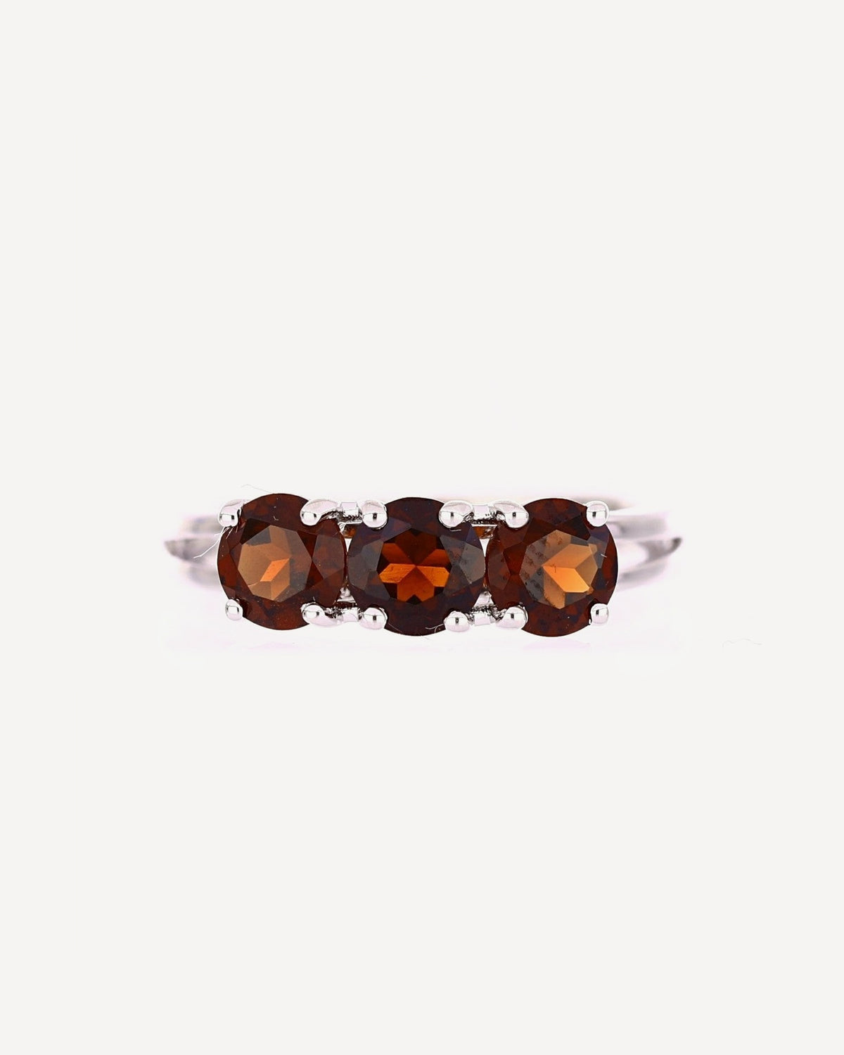 Terra Ring mit Granat, 925er Sterlingsilber rhodiniert – Ansicht 2