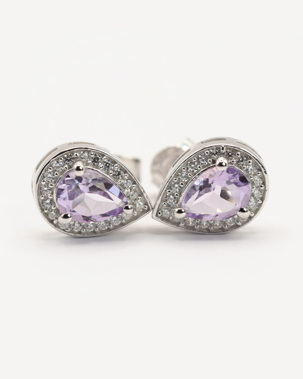 Peridot, Pink Amethyst, Regenbogen-Mondstein, Sky Blue Topas in 925er Sterlingsilber