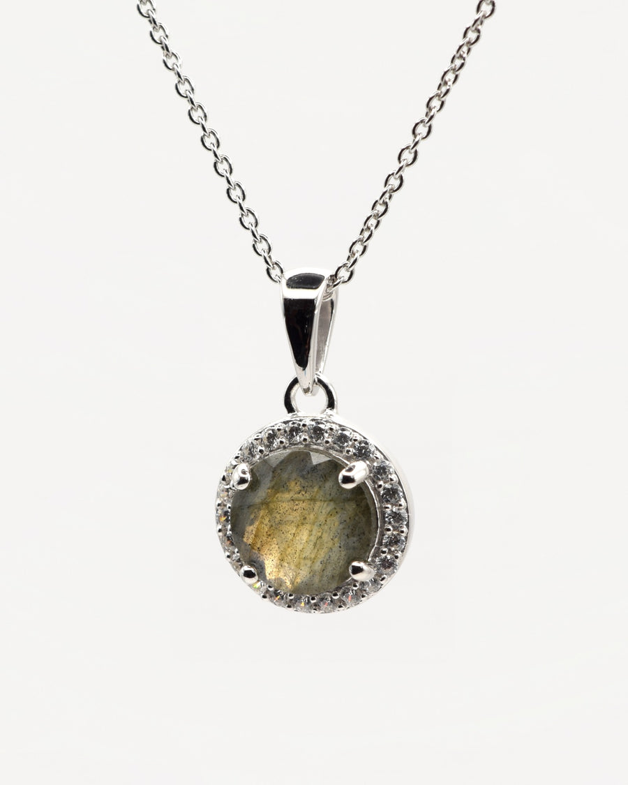 Labradorit, Pink Amethyst, Regenbogen-Mondstein in 925er Sterlingsilber