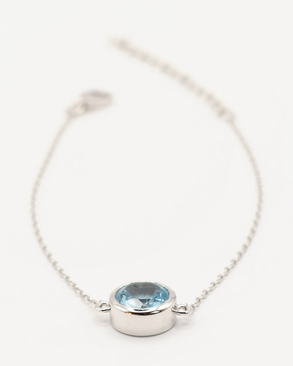 Regenbogen-Mondstein, Rosenquarz, Sky Blue Topas in 925er Sterlingsilber