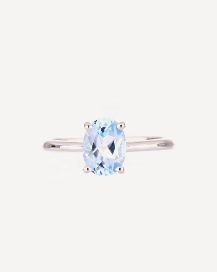 Céleste Ring mit Sky Blue Topas, 925er Sterlingsilber rhodiniert – Ansicht 1