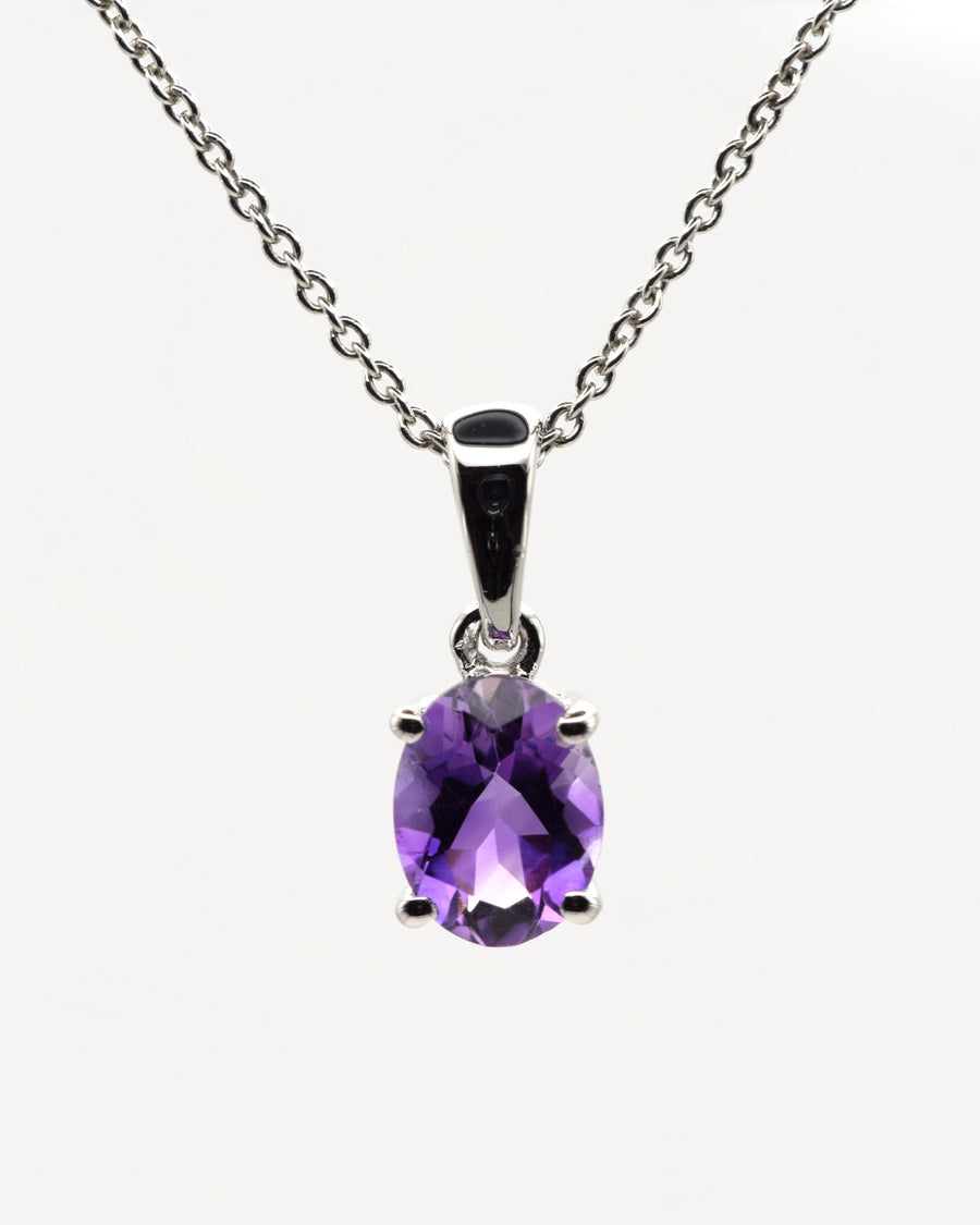 Amethyst, Regenbogen-Mondstein, Rosenquarz in 925er Sterlingsilber