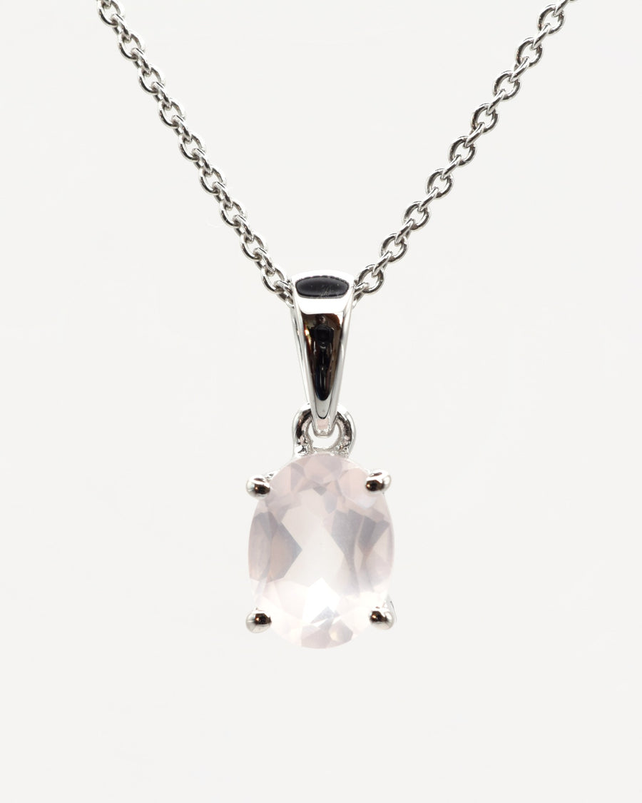 Amethyst, Regenbogen-Mondstein, Rosenquarz in 925er Sterlingsilber